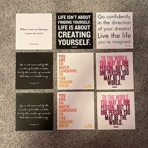 Nine Inspirational Quote Cards